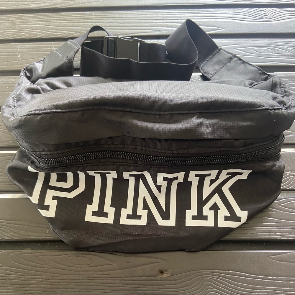 PINK Victoria's Secret Black Logo Shoulder Bag